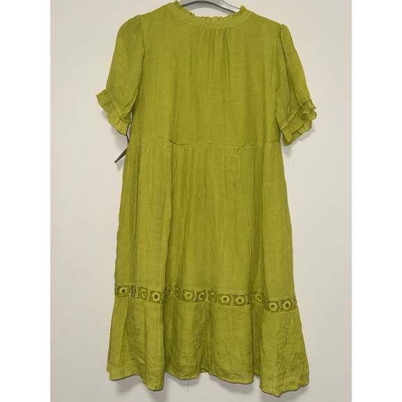 Indigo Rose lime green midi dress L(with imperfections) read description - Picture 16 of 16